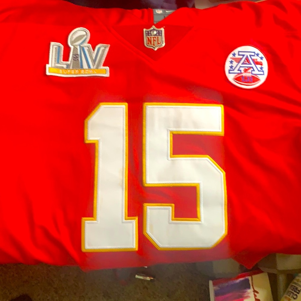 Kansas City Chiefs Patrick Mahomes Nike Red Super Bowl LV Bound Game Jersey